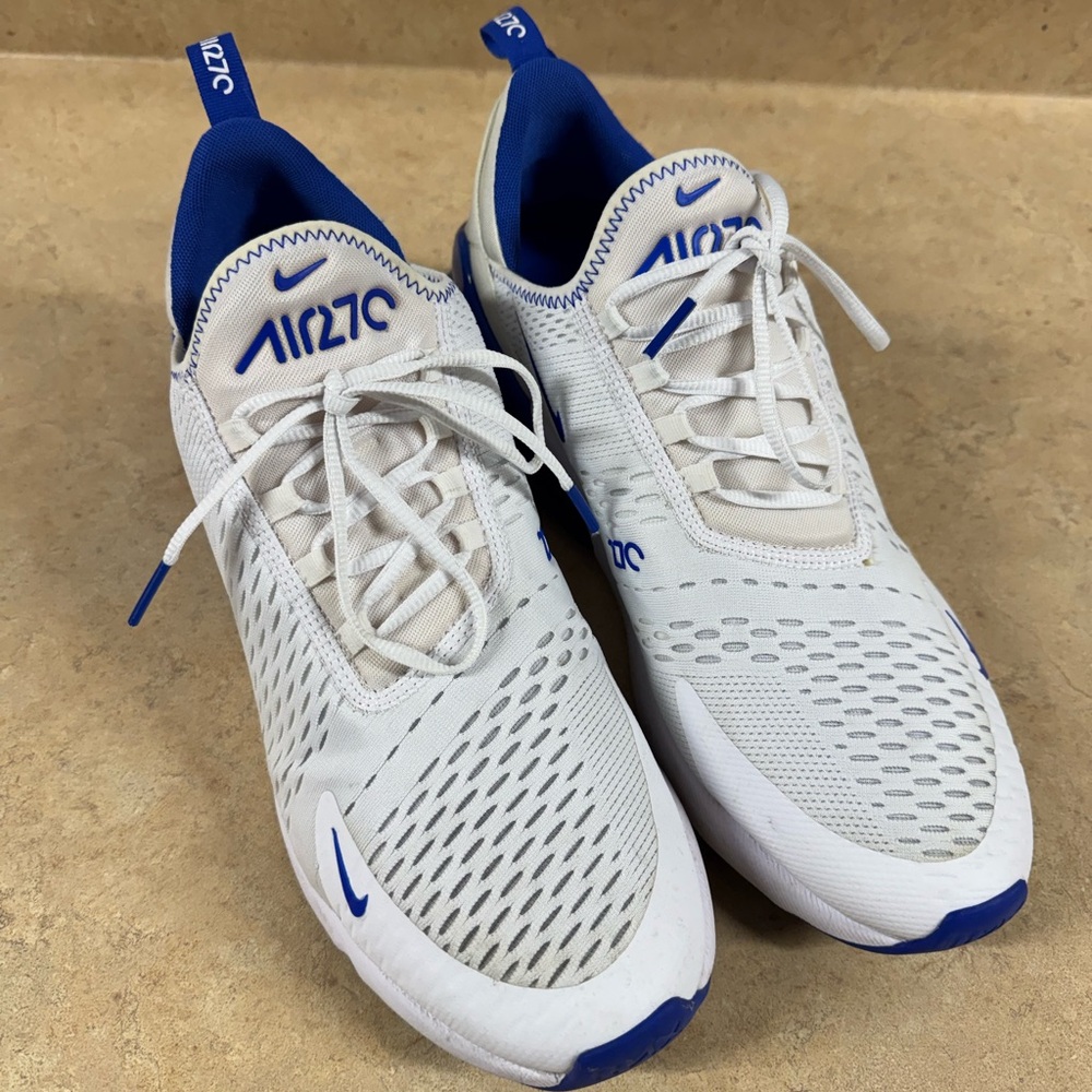 Nike Air Zoom White and Royal Blue Running Shoes